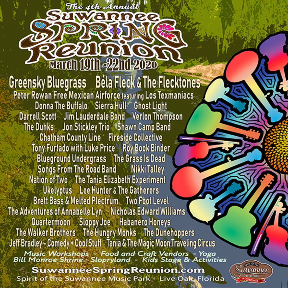 Suwannee Spring Reunion Announces Schedule Greensky Bluegrass, Béla